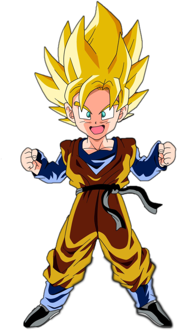 Super Saiyan Kid Goku Illustration PNG image