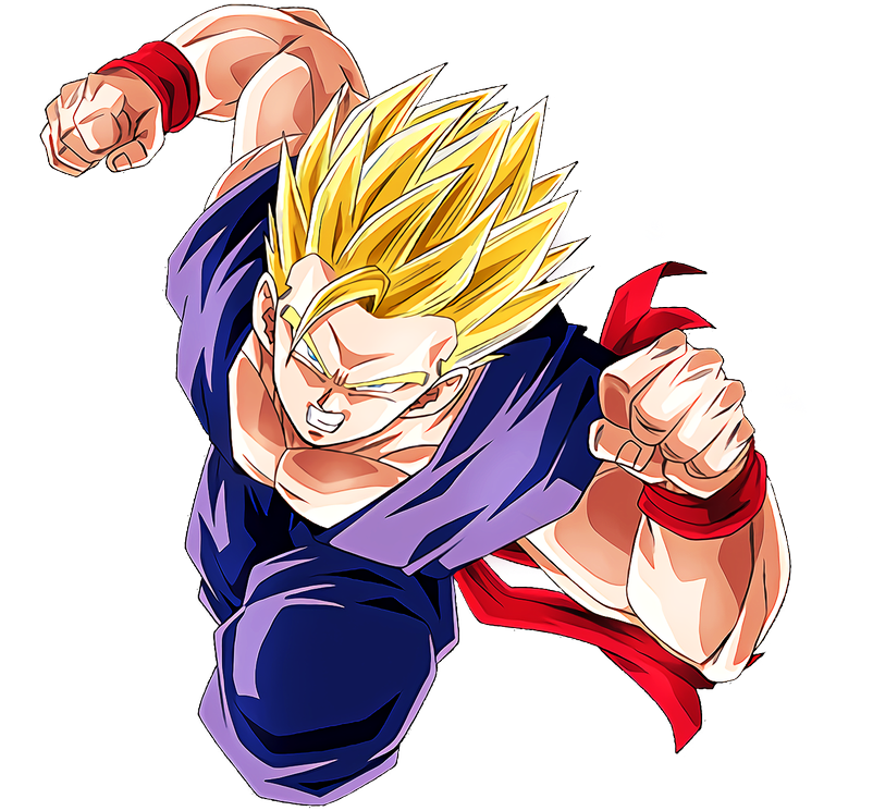 Super Saiyan Punch Action PNG image