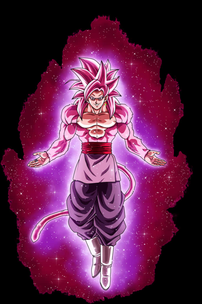 Super Saiyan Rose Goku Black Power Aura PNG image