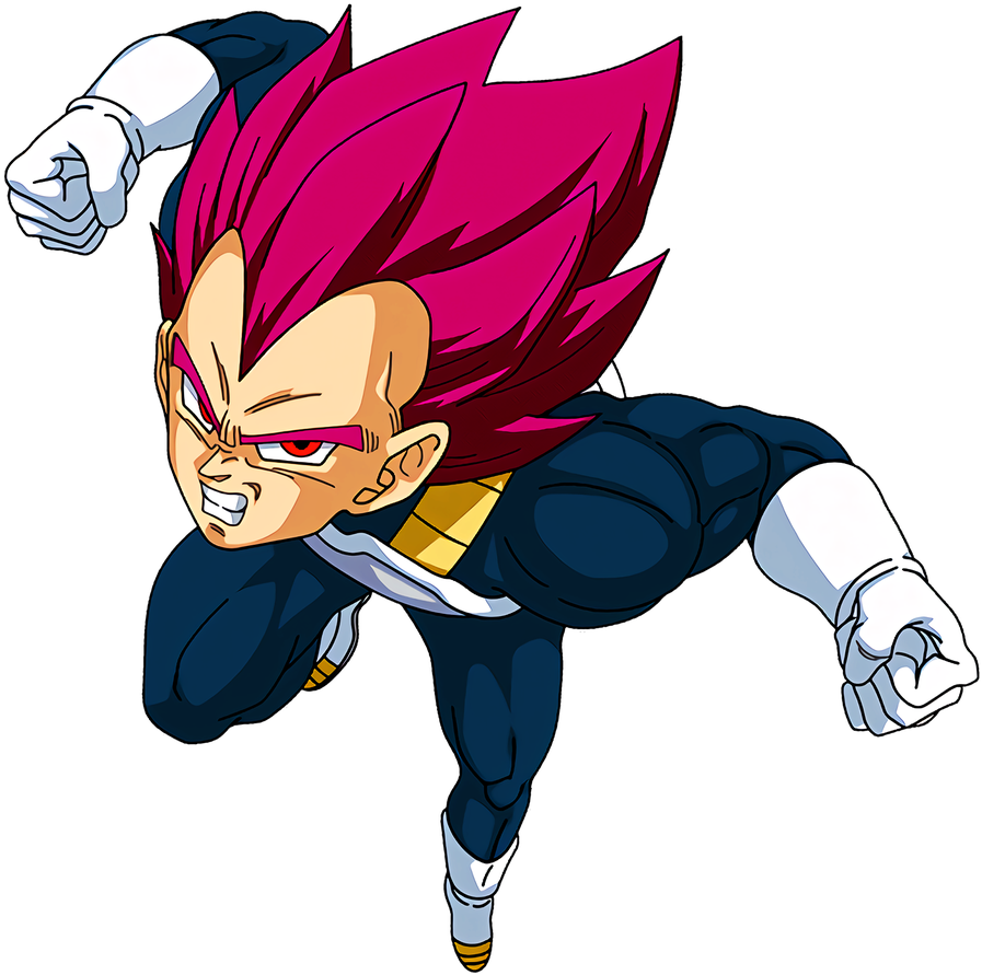 Super Saiyan Vegeta Flying Action Pose | PNGpix.com