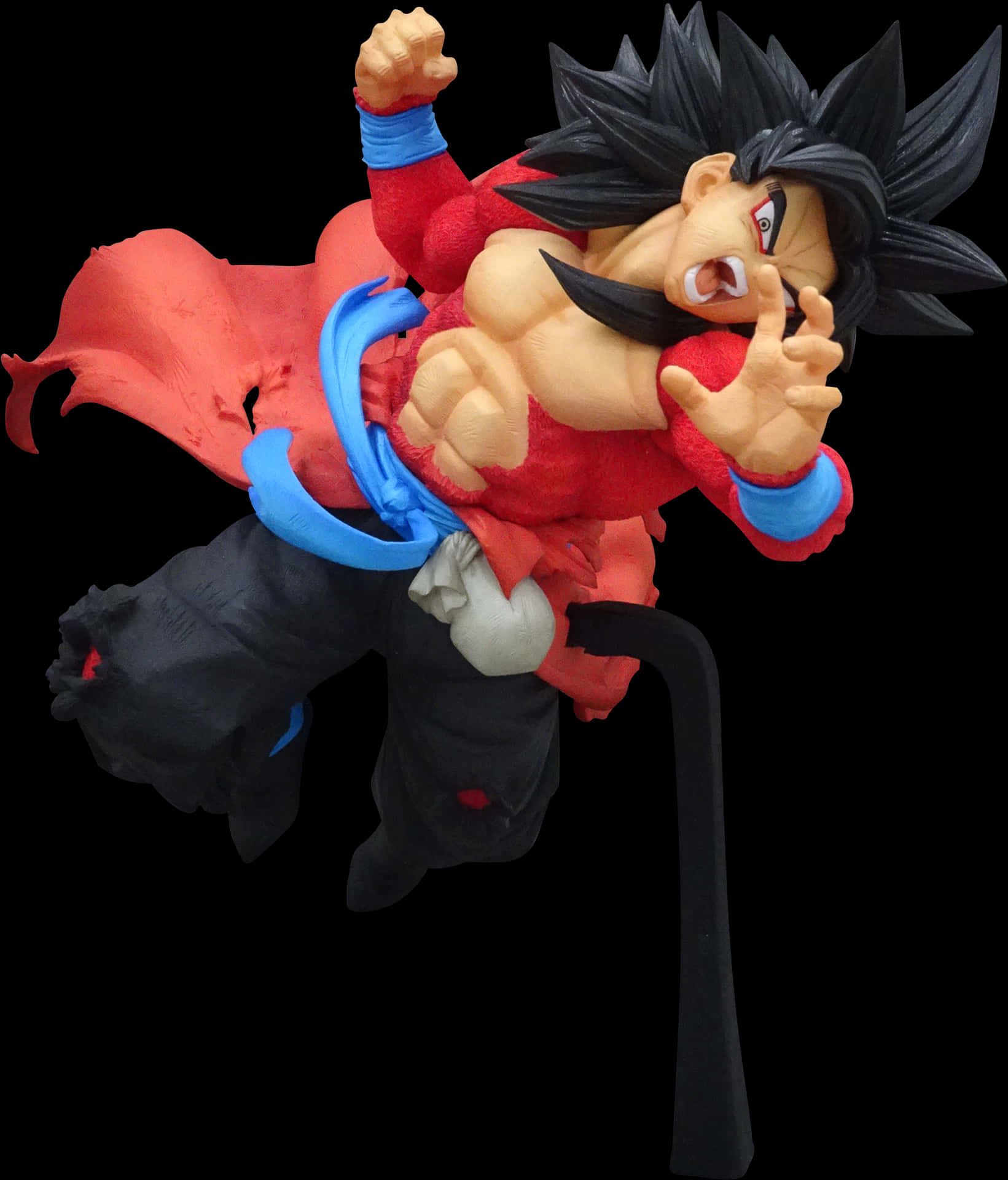 Super Saiyan4 Goku Figure Action Pose PNG image