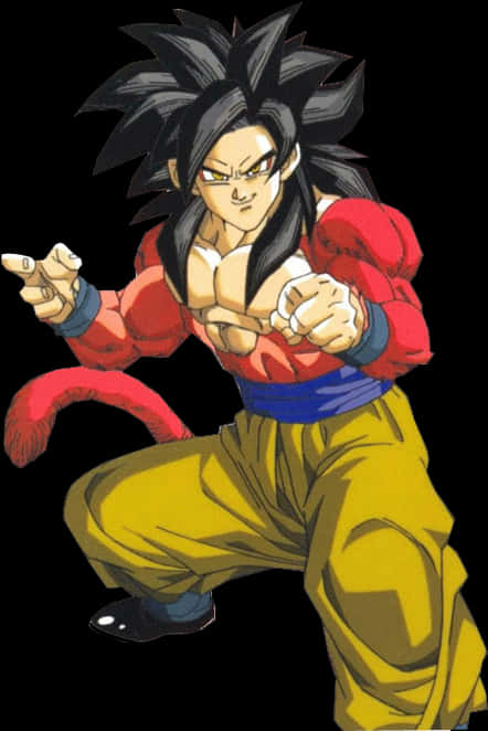 Super Saiyan4 Goku Pose PNG image