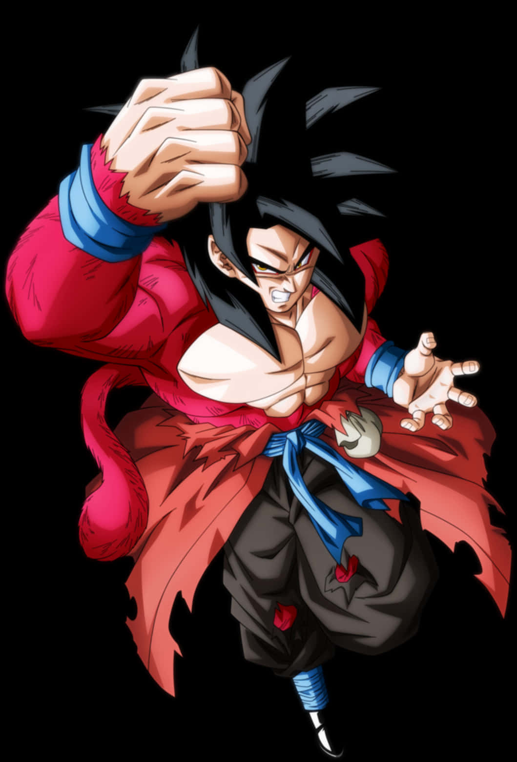 Super Saiyan4 Goku Power Up PNG image