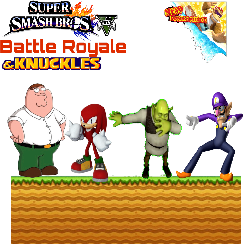 Super Smash Bros Battle Royale Knuckles Parody PNG image