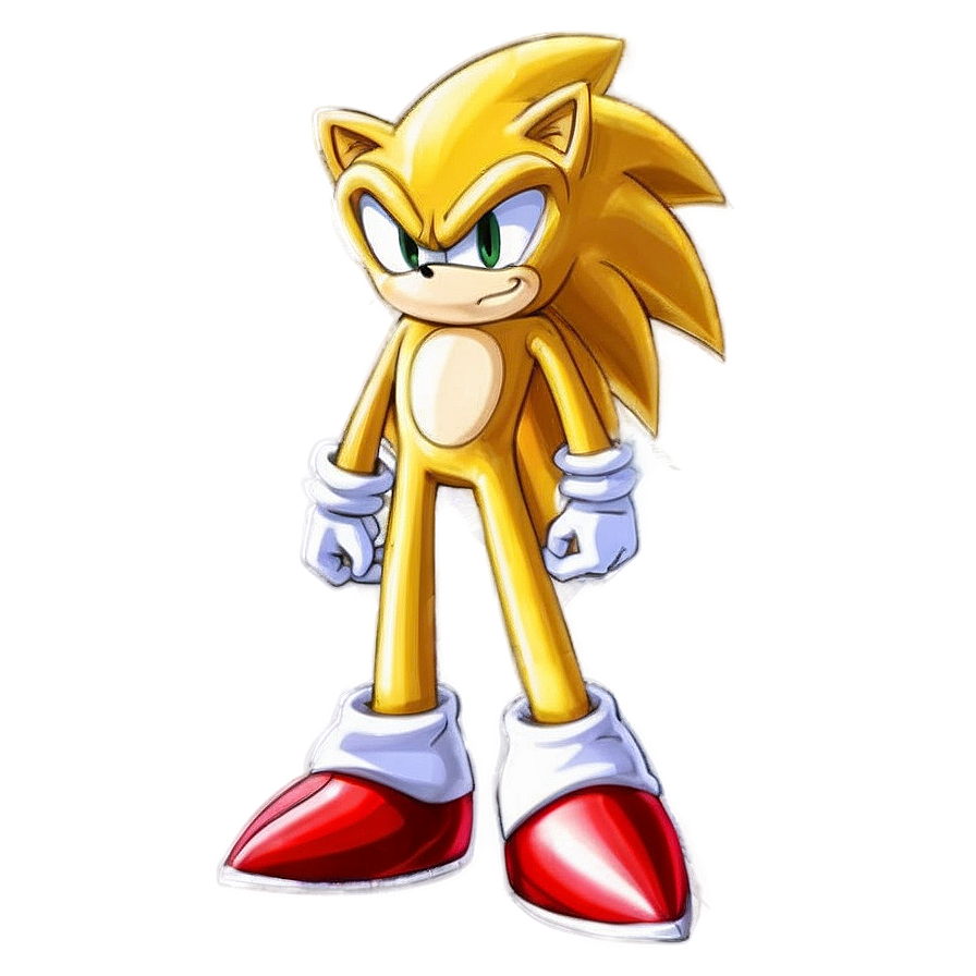 Super Sonic Form Png 05232024 PNG image