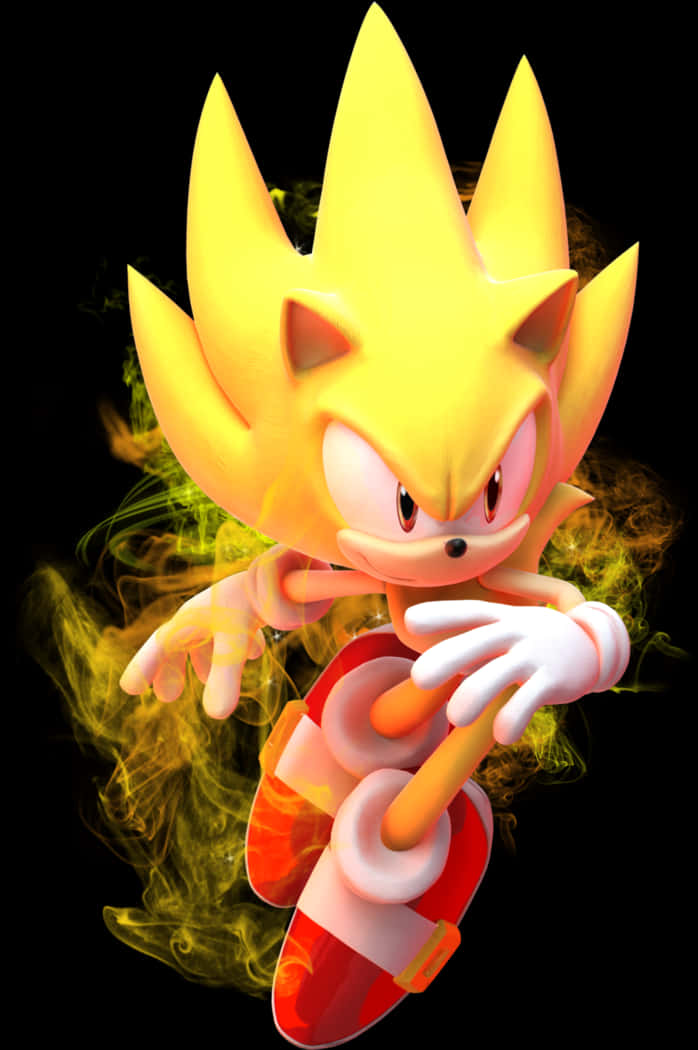 Super Sonic Transformation PNG image