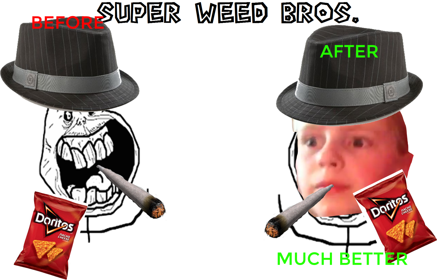 Super Weed Bros_ Transformation_ Meme.png PNG image