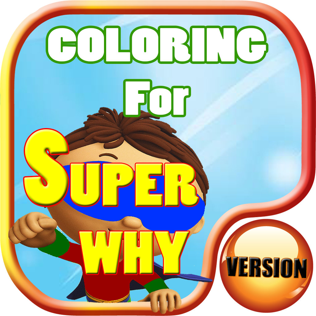 Super Why Coloring App Icon PNG image