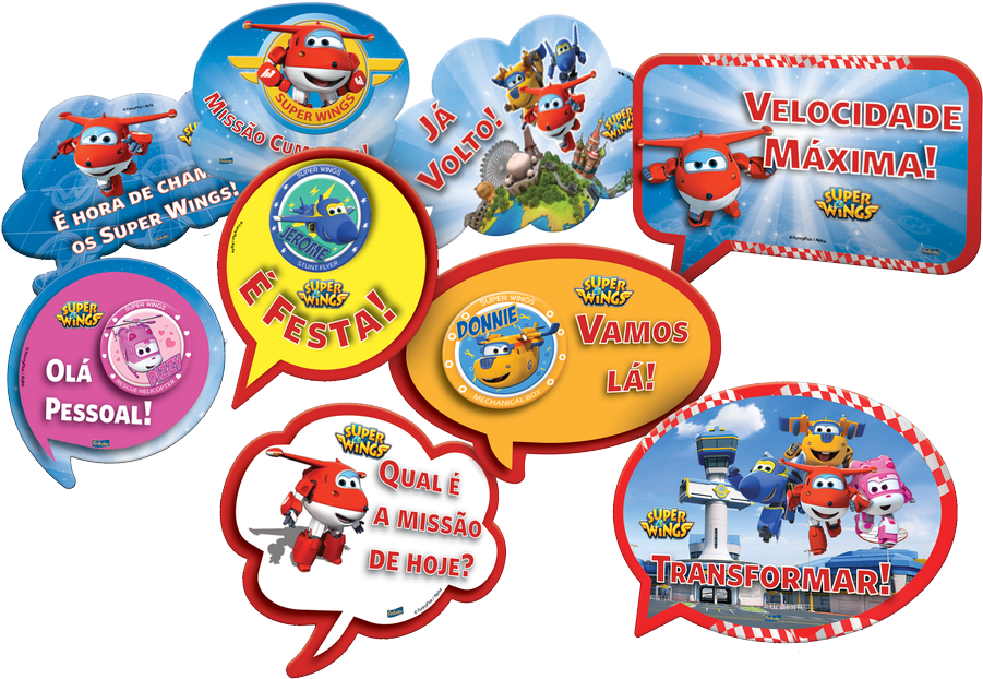 Super Wings Character Speech Bubbles PNG image