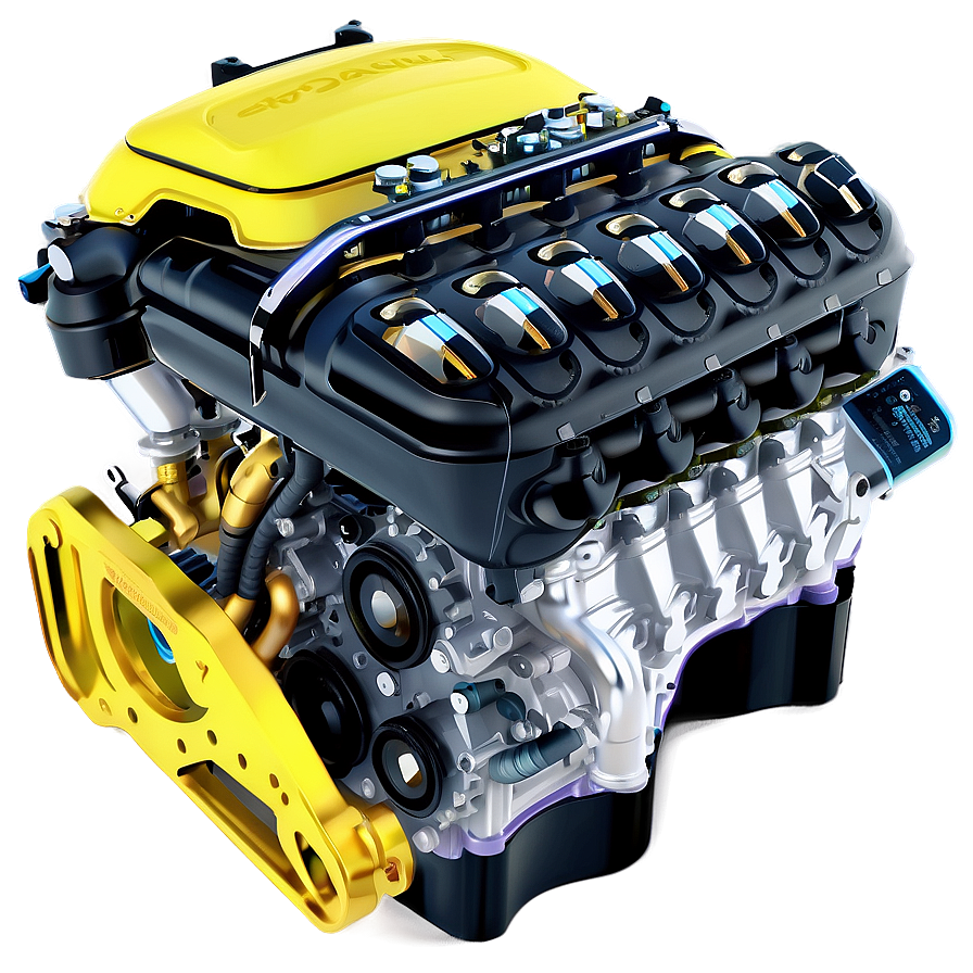 Supercharged Car Engine Layout Png 06132024 PNG image