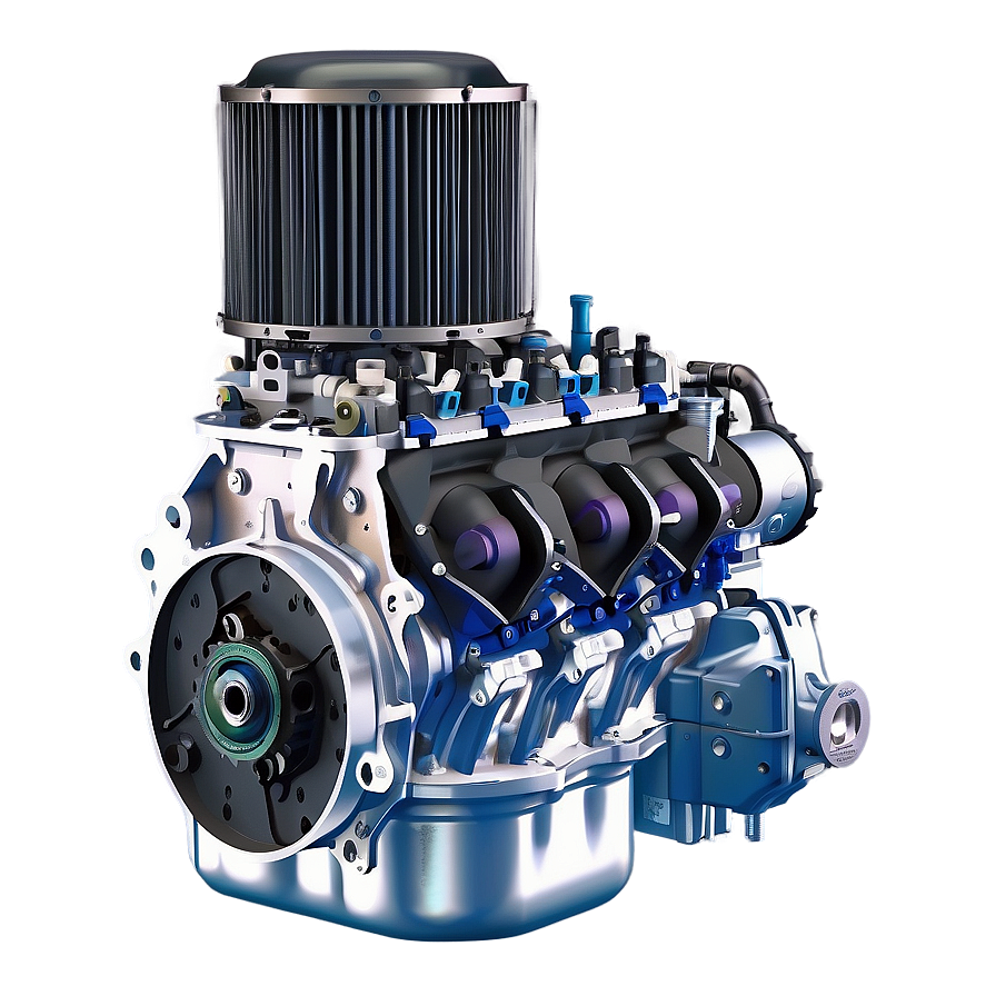 Supercharged Car Engine Layout Png 06132024 PNG image