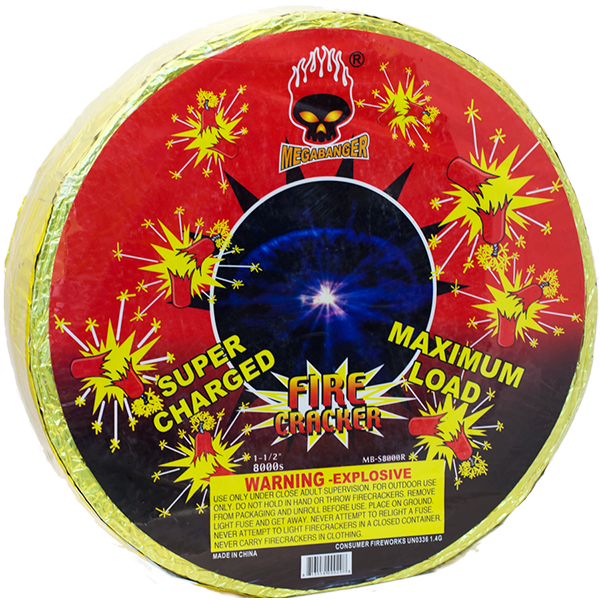 Supercharged Maximum Load Firecracker Packaging PNG image