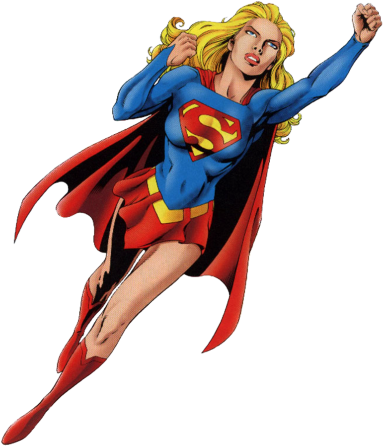 Supergirl Classic Comic Art PNG image