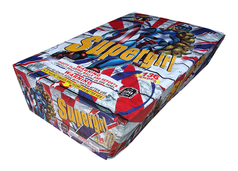 Supergirl Fireworks Packaging PNG image