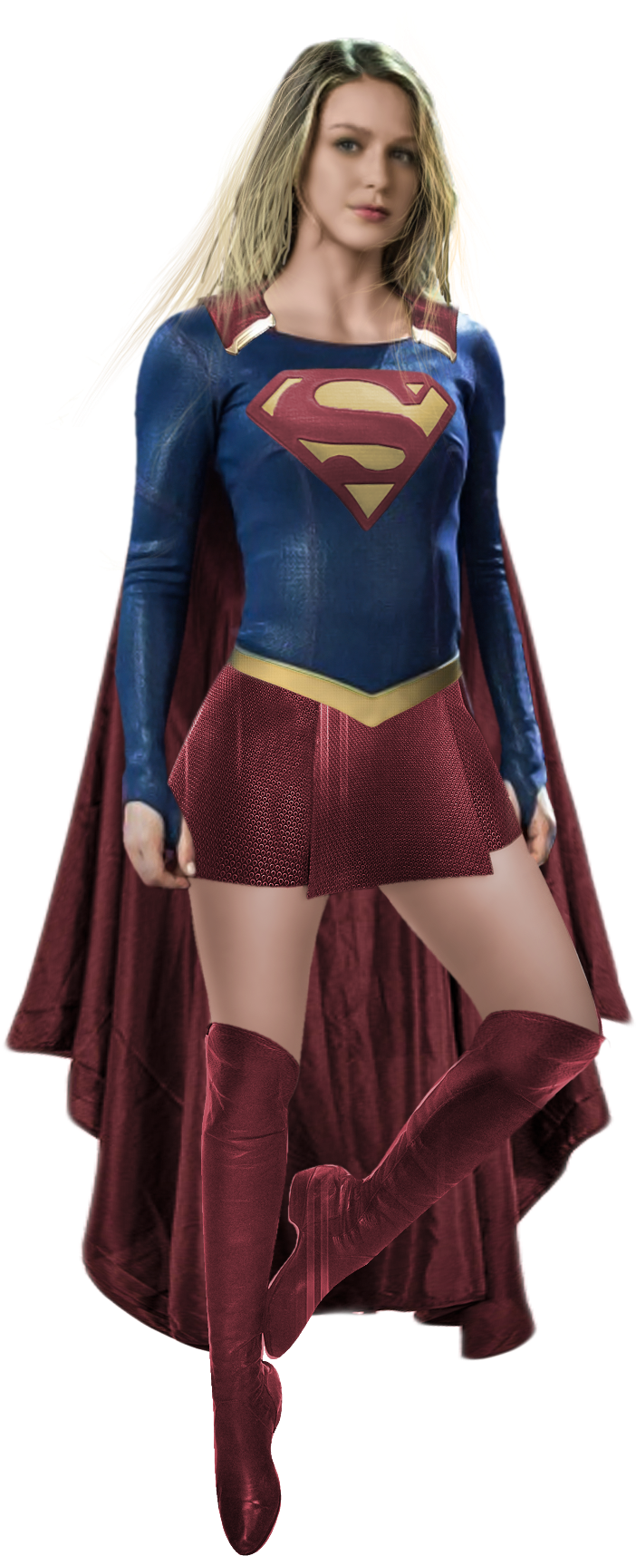 Supergirl Pose Costume PNG image