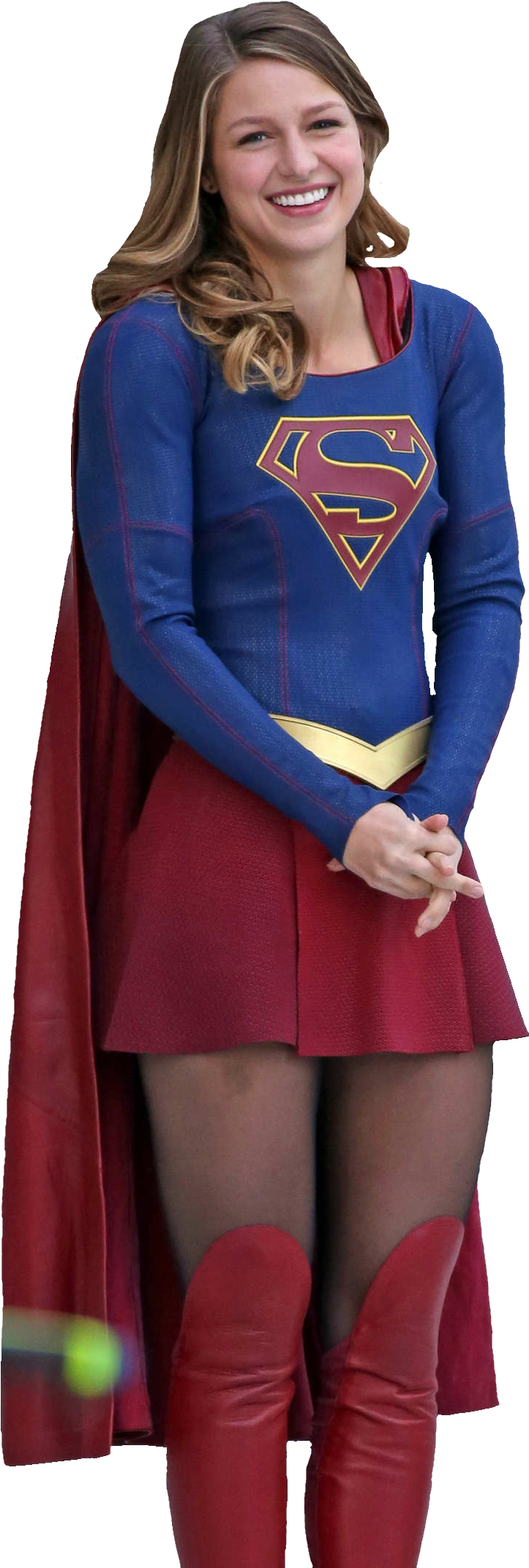 Supergirl Smilingin Costume PNG image
