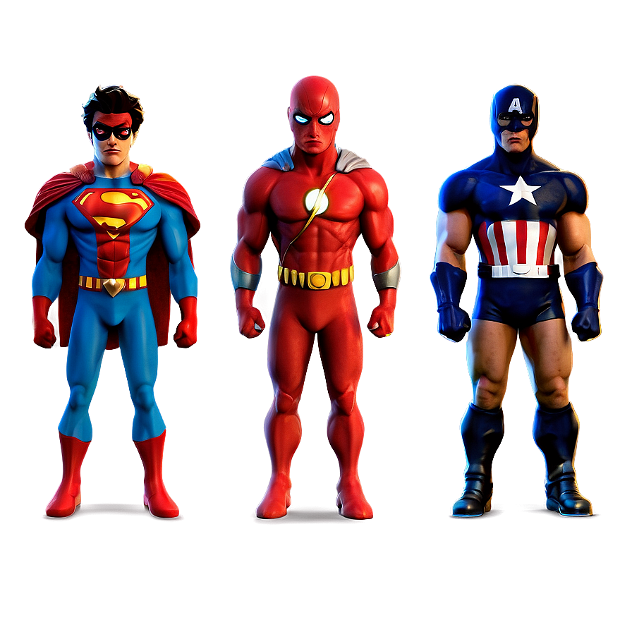 Superhero Characters Collection Png 06122024 PNG image