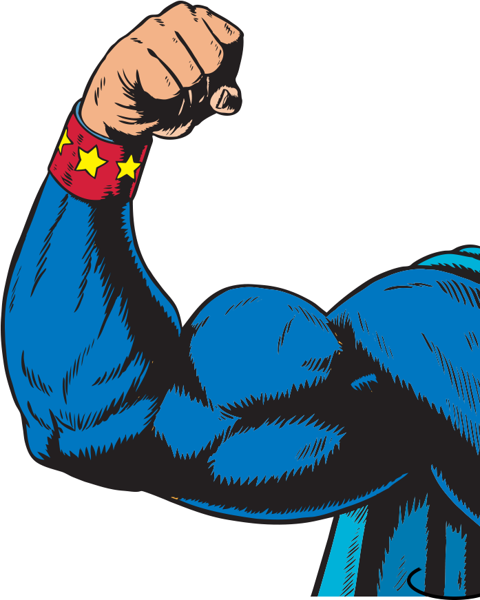 Superhero Fist Power Display PNG image