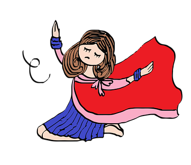Superhero Girl Cartoon PNG image