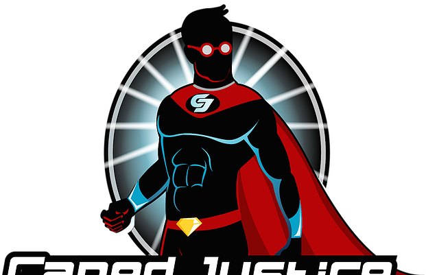 Superhero Logo Caped Justice PNG image