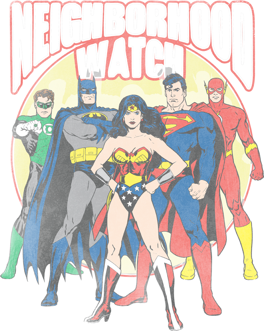 Superhero Neighborhood Watch PNG image