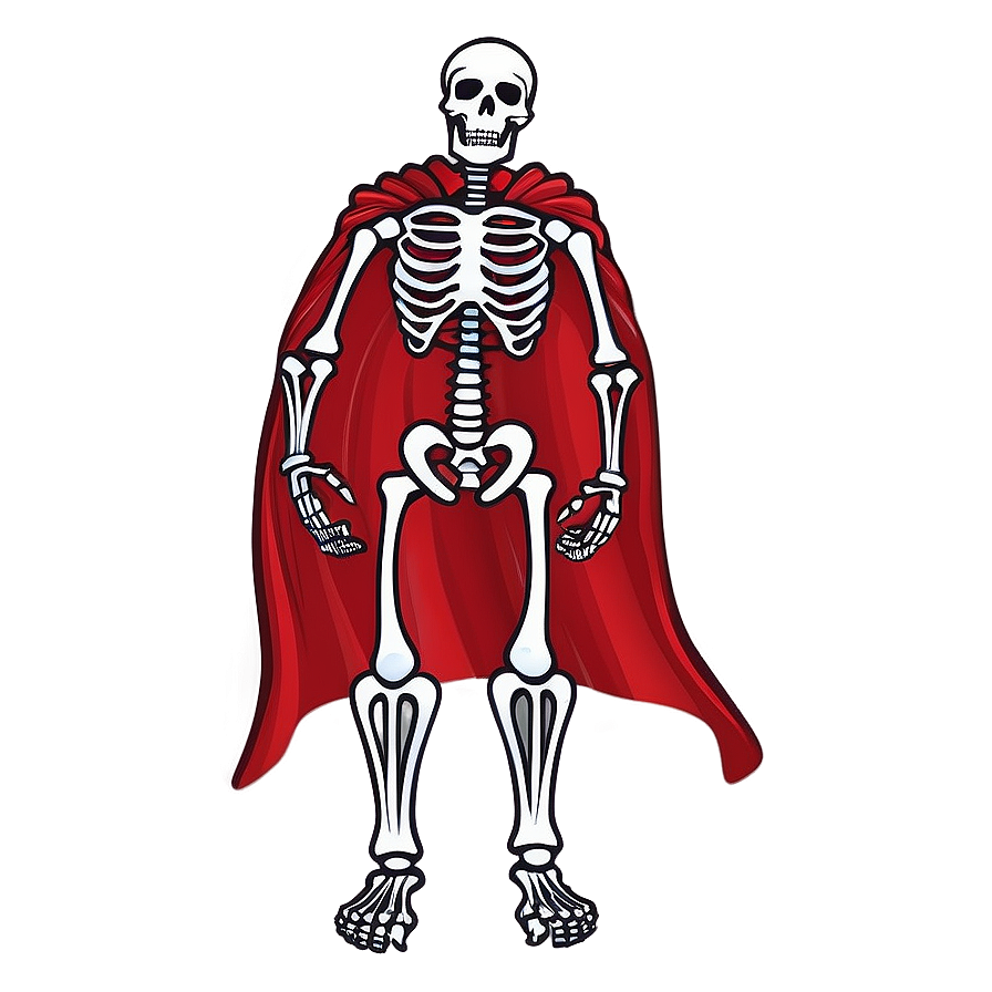 Superhero Skeleton Cartoon Png 06262024 PNG image