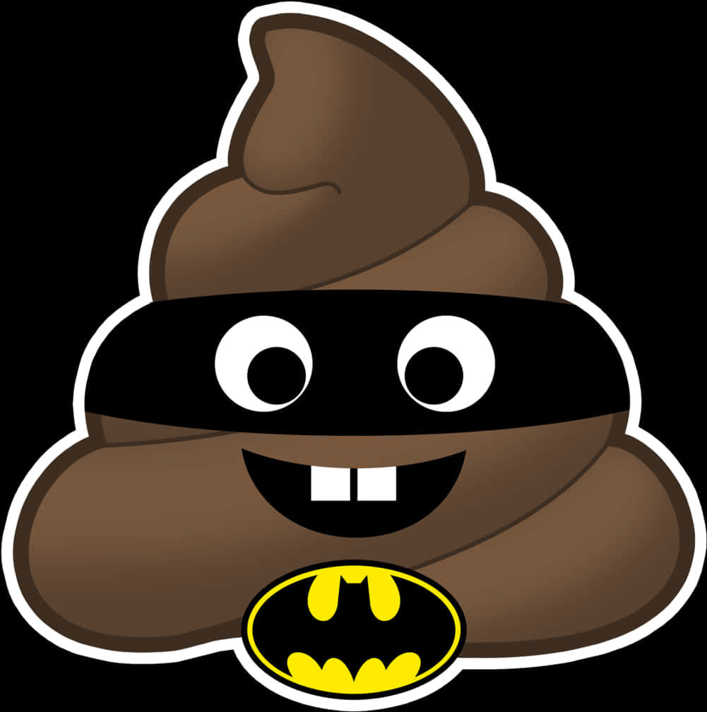 Superhero Themed Poop Emoji PNG image