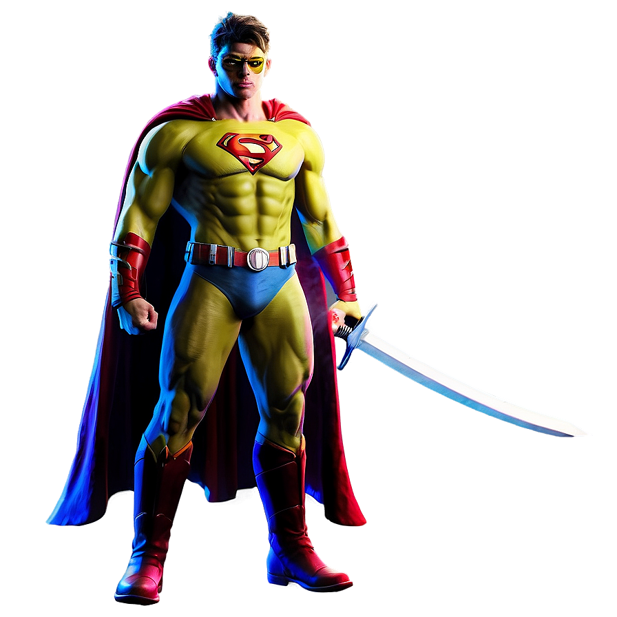 Superhero With Sword Png Bxa PNG image