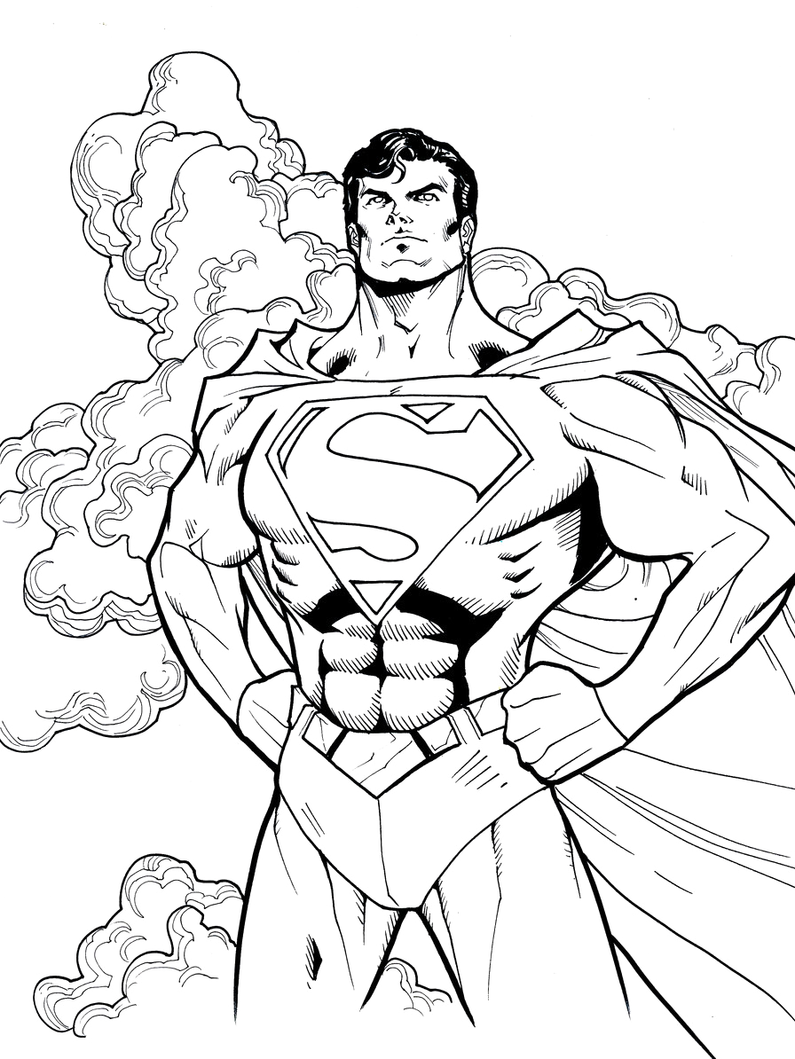 Superheroin Flight Coloring Page PNG image
