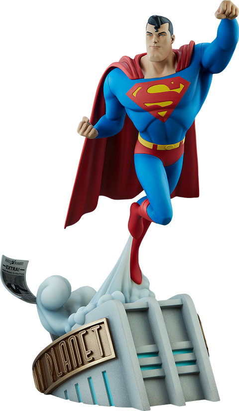 Superman Figure Above Daily Planet PNG image