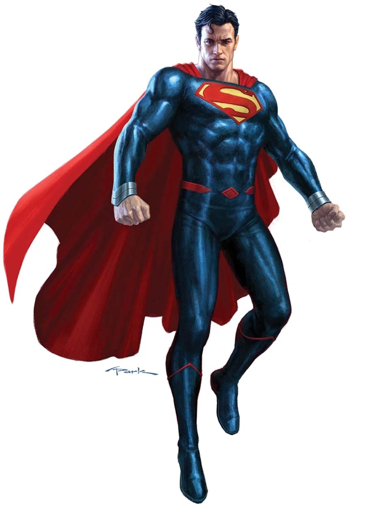 Superman Heroic Pose PNG image