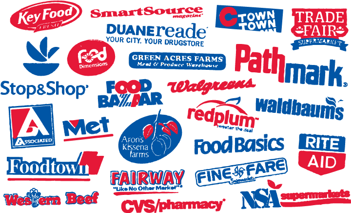 Supermarket Logos Collage PNG image