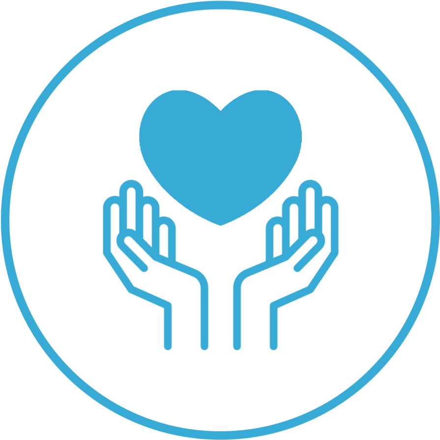 Supportive Hands Heart Icon PNG image