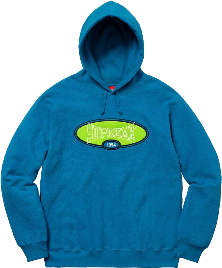 Supreme Blue Hoodie1994 Logo PNG image