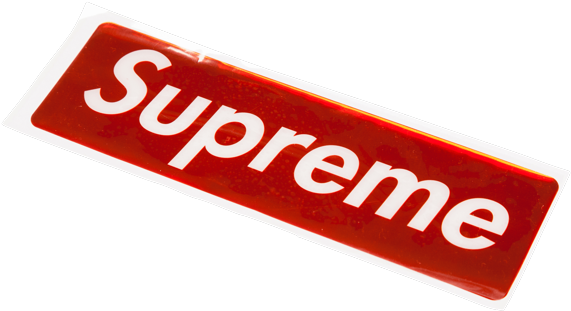 Supreme Brand Logo Sticker PNG image