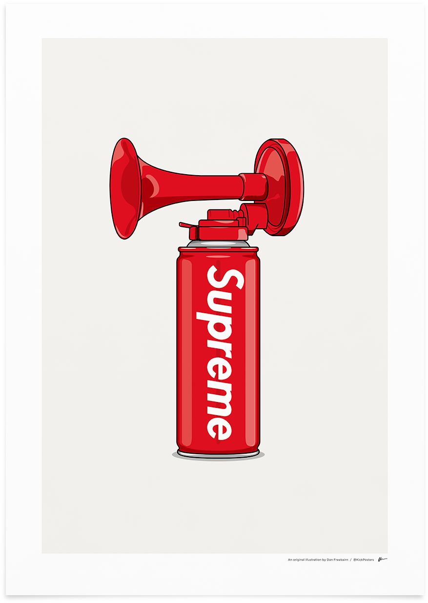 Supreme Branded Air Horn Illustration PNG image