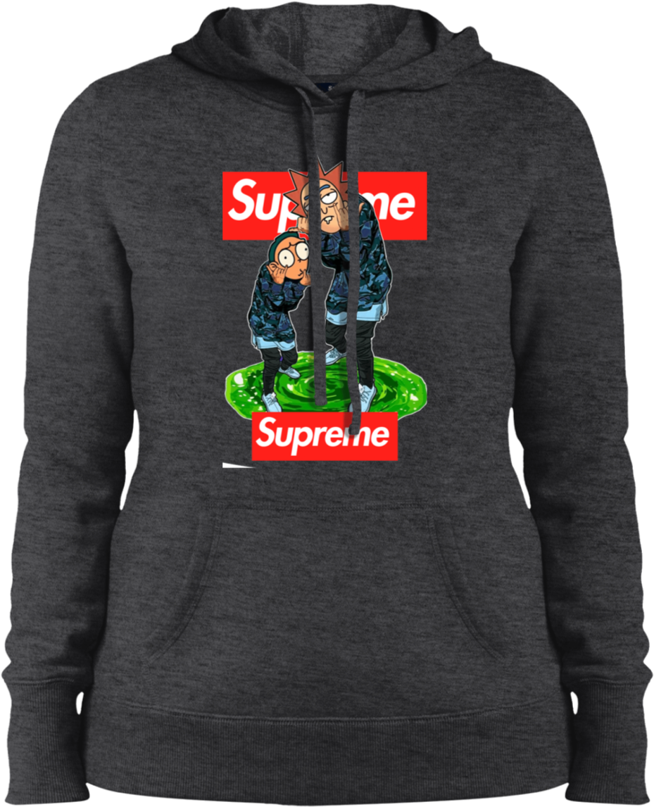 Supreme Branded Hoodiewith Animated Characters PNG image