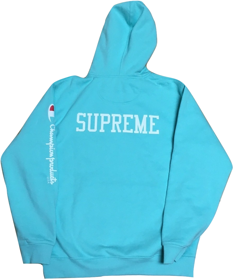 Supreme Champion Blue Hoodie PNG image