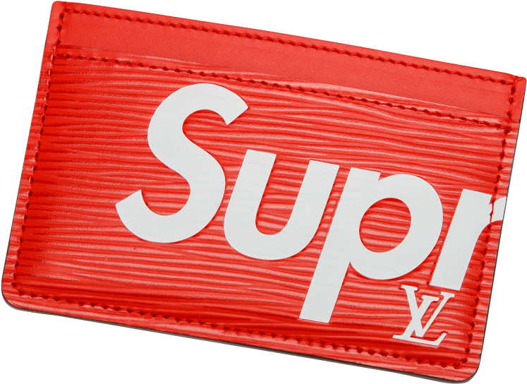 Supreme L V Red Wallet PNG image