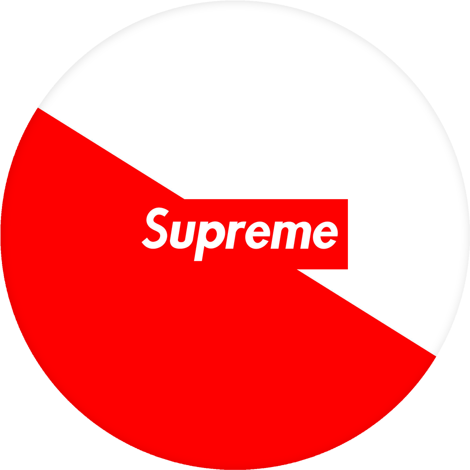 Supreme Logo Redand White PNG image