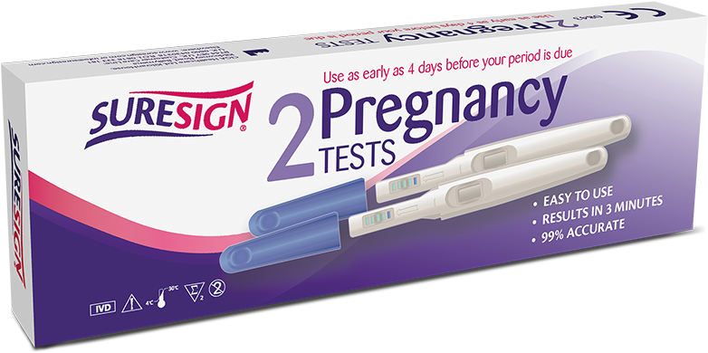 Suresign Pregnancy Tests Pack PNG image