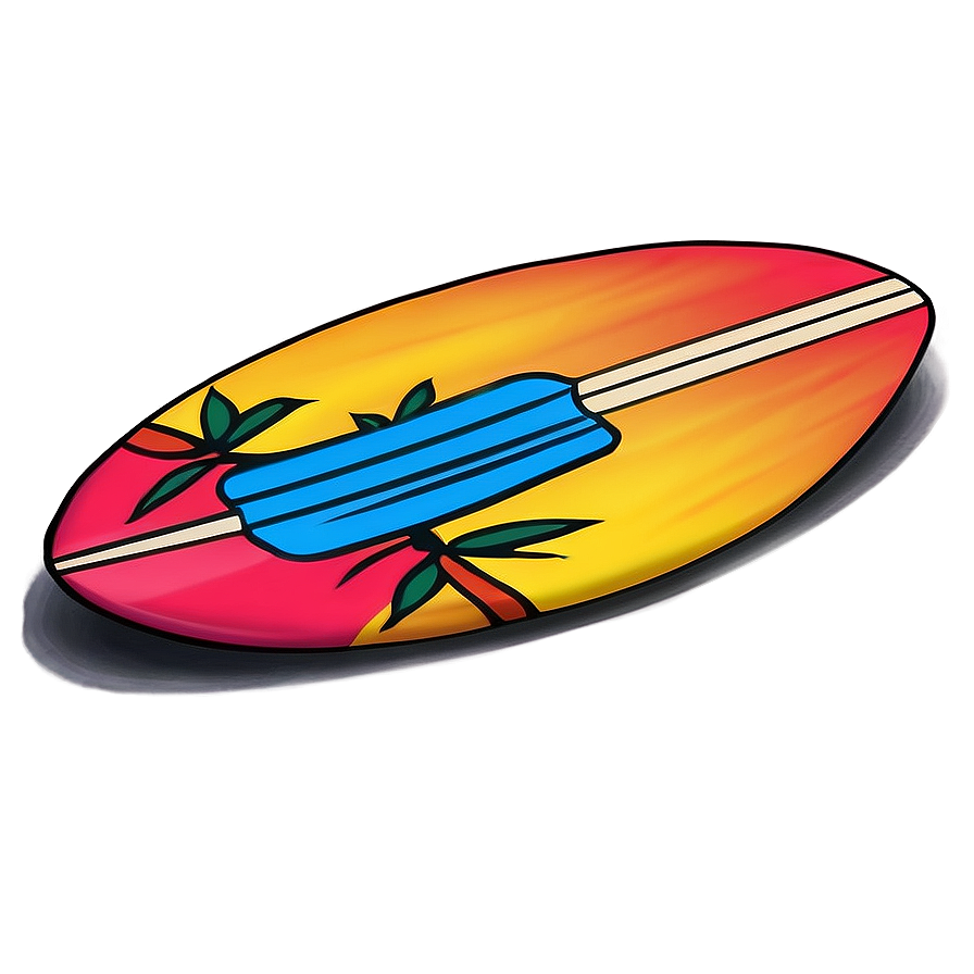 Surfboard Sunset Scene Png 17 PNG image