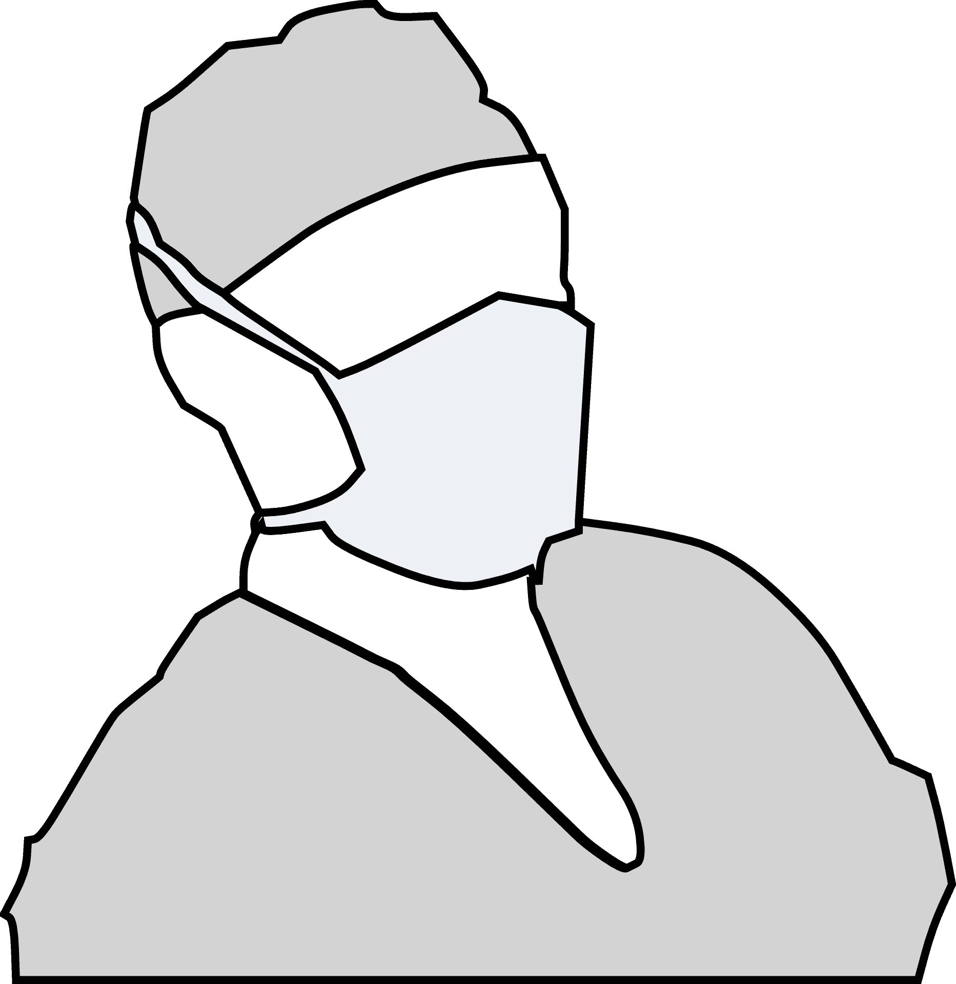 Surgeonin Scrubs Outline PNG image