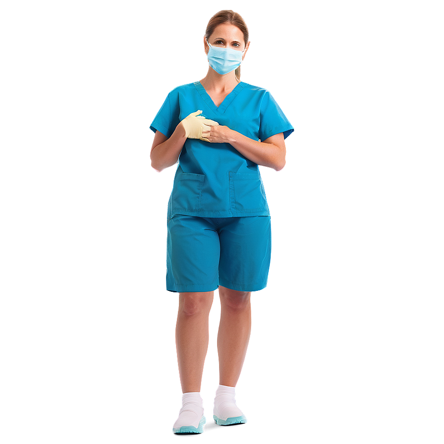 Surgical Nurse In Scrubs Png Rfv55 PNG image