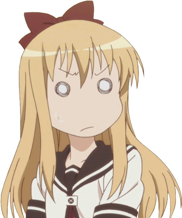 Surprised Anime Girlwith Bow PNG image