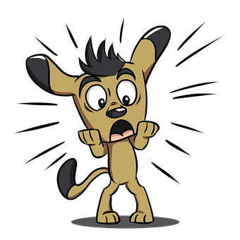 Surprised Cartoon Dog PNG image