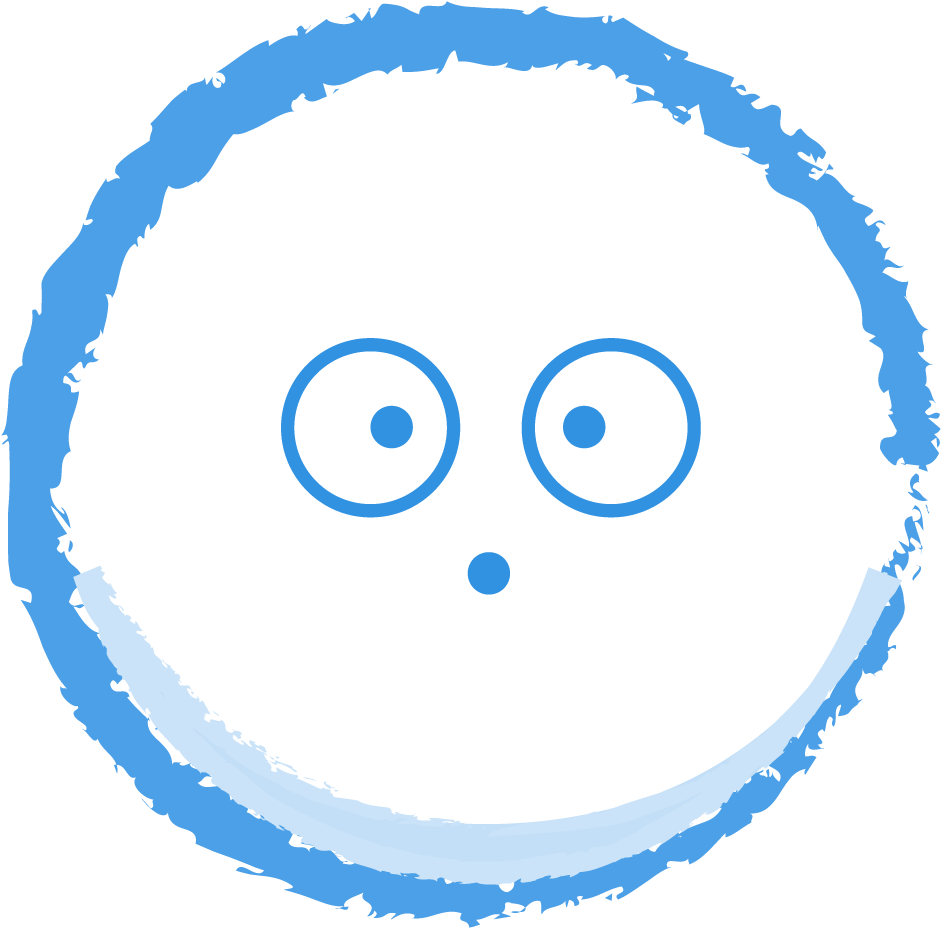 Surprised Cartoon Face Graphic PNG image