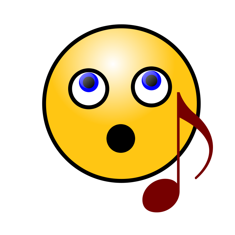 Surprised Music Note Emoji PNG image