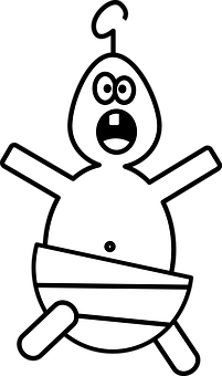 Surprised Stick Figure Baby PNG image