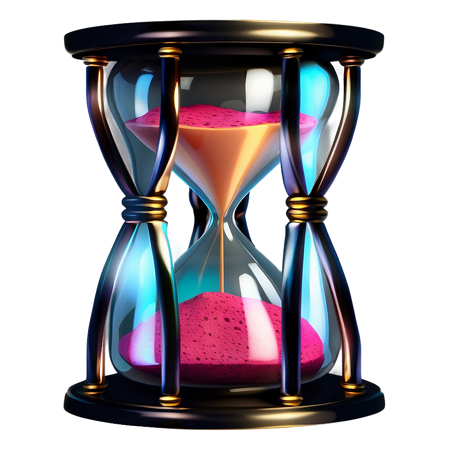 Surreal Hourglass Scene Png Qoi PNG image